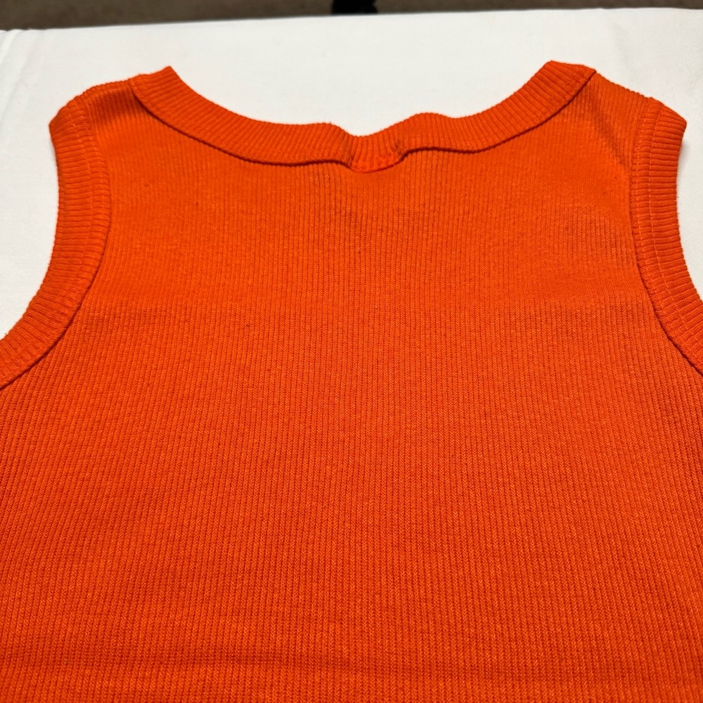Simply Orange Ribbed Tank Top - Picture 5 of 5